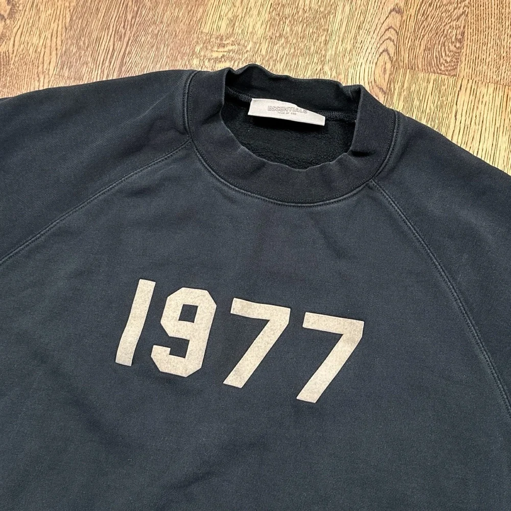 Essentials Fear of God 1977 Iron Gray Fleece Oversized Sweatshirt Womens Large - Picture 2 of 8